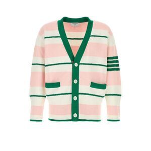 Thom Browne Men Embroidered Cotton Cardigan